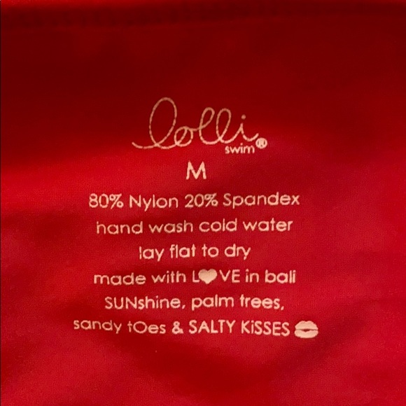 Lolli Swim x REVOLVE Red Ruffle Bikini Bottoms - Picture 5 of 5